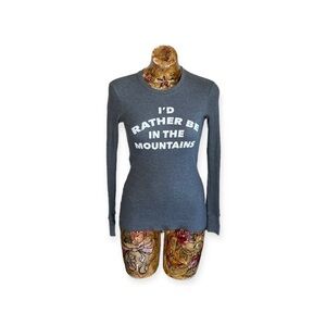 Mountain Moon top I'd rather be in the mountains medium casual outdoor